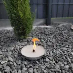 Candle in aluminum flame bowl - 3 pieces - outdoor - candle set - garden torch