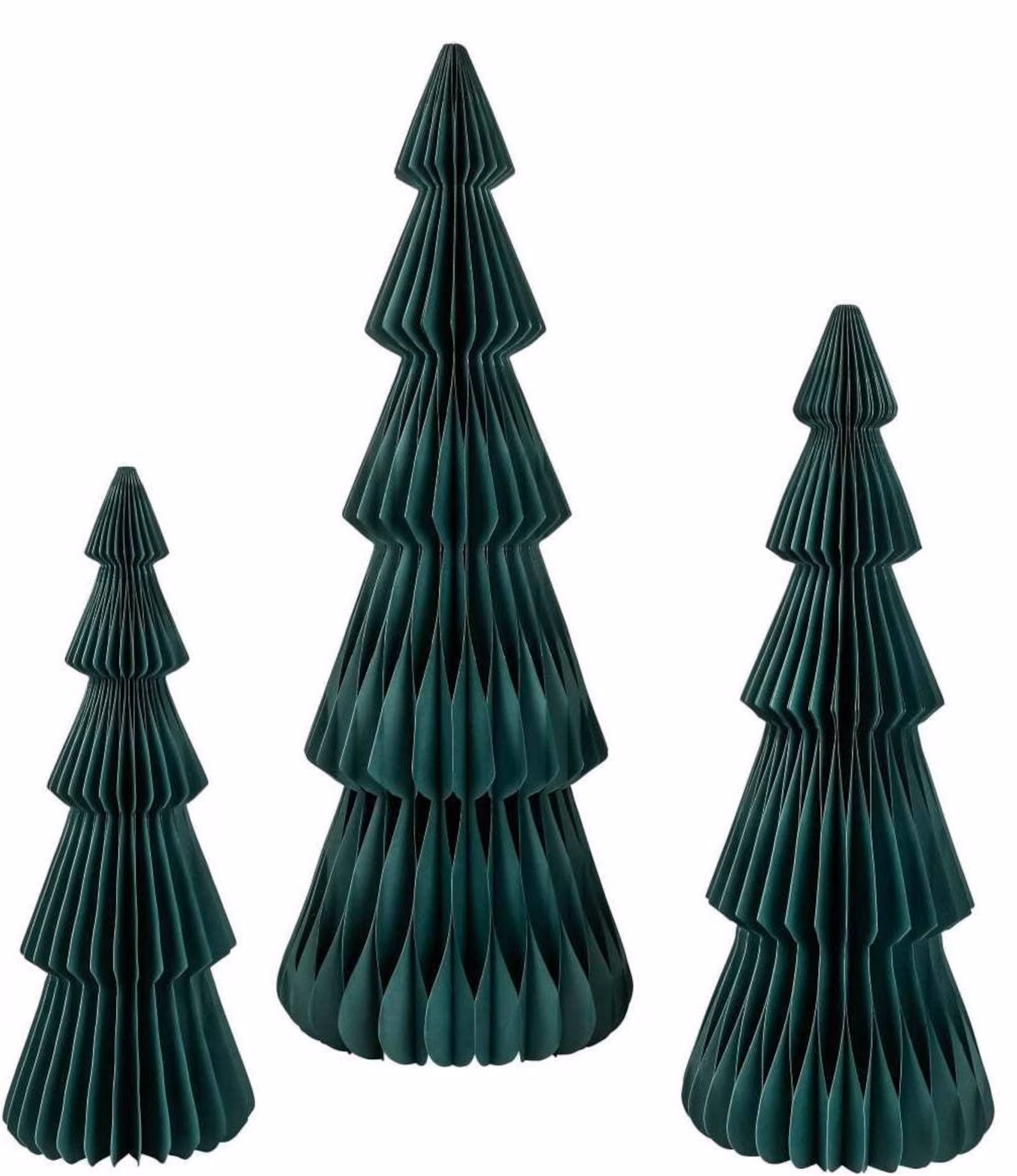 XL Christmas tree made of paper in green - 4 different sizes - Practically foldable with magnetic closure