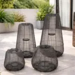 Modern metal lantern black - XXL wire lantern - boho lantern - 4 sizes