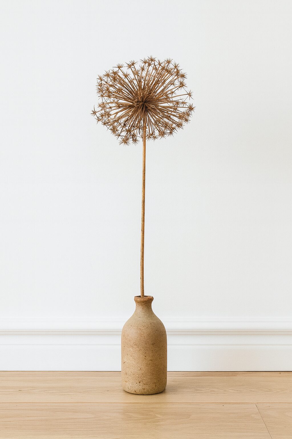 Allium - Zierlauch - Kunstblume - Seidenblume 106 cm, Beige - elegante Dekoration