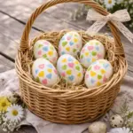 Painted Easter eggs "Colorful hearts" painted chicken eggs - set of 12, decorative Easter decoration