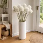 Künstliche Pusteblume – Naturgetreue Deko-Blume, Weiß - elegante Seidenblume - 80cm