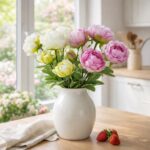 Künstliche Pfingstrose – naturgetreue Kunstblume - 51 cm - 2 Farben