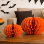 Papier Kürbis, Orange - Halloween Deko - Herbstdeko für Tisch und Fensterbank