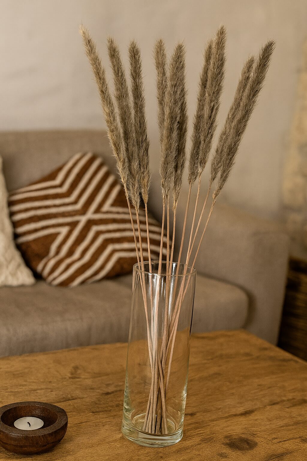 Kleines Pampasgras Natur, Boho Stile - 10 Stiele