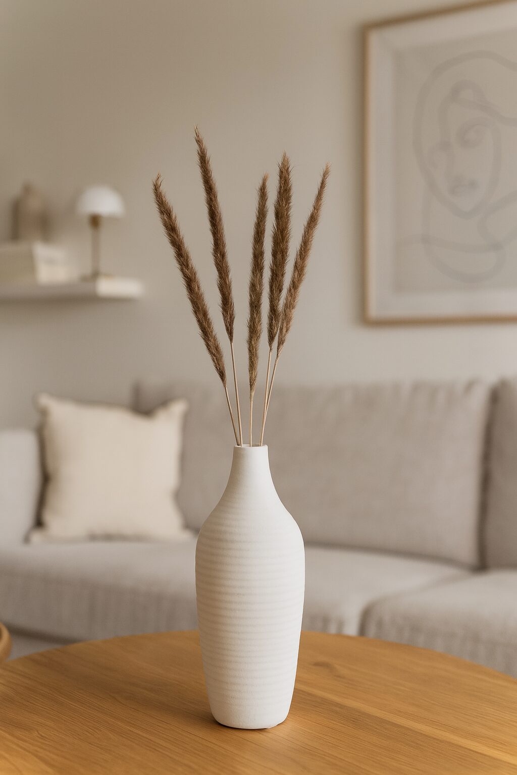 Kleines Pampasgras Natur, Boho Stile - 10 Stiele