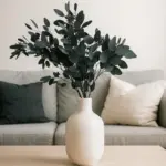 Getrocknete Eukalyptus, grün mit Beeren - Trockenblumen Deko - 45cm