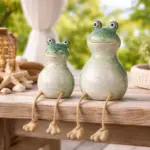Deko Frosch Kantenhocker Keramik - Garten Deko Frosch - 2 Größen