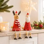 Kantenhocker Weihnachten – Nikolaus & Rentier Deko aus Holz | Weihnachtsfigur & Wichtelgeschenk