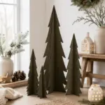 Filz Tannenbaum Aufsteller Dunkelgrün – Weihnachtsbaum 4 Größen