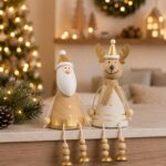 Kantenhocker Weihnachten – Nikolaus & Rentier Deko aus Holz | Weihnachtsfigur & Wichtelgeschenk