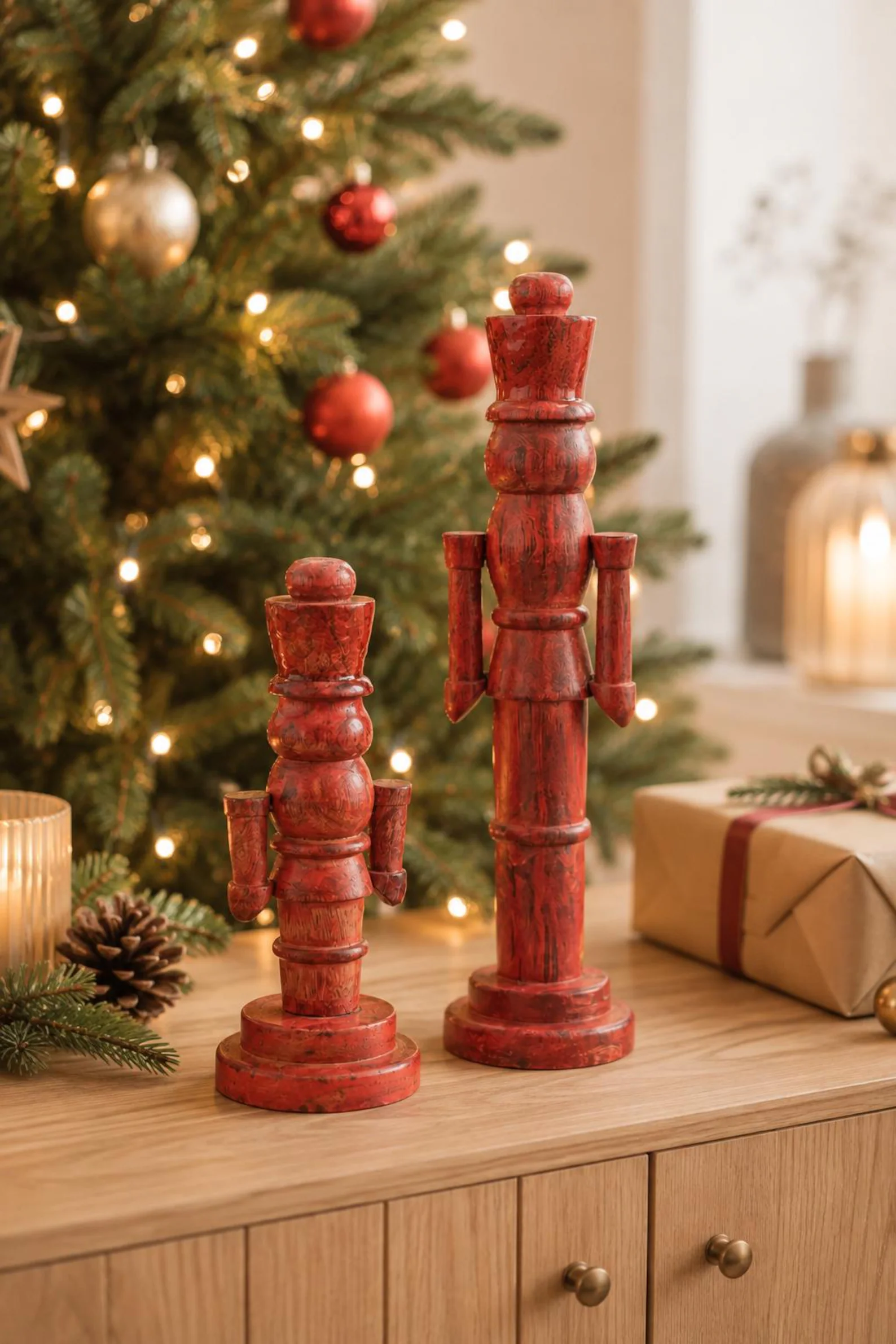 Nussknacker rot Nussknacker aus Holz Rot – Weihnachtsfigur in 2 Größen – Bild 1