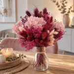 Trockenblumenstrauß Hortensie Beere Rosé – Herbstdeko, Tischdeko & Weihnachtsdeko